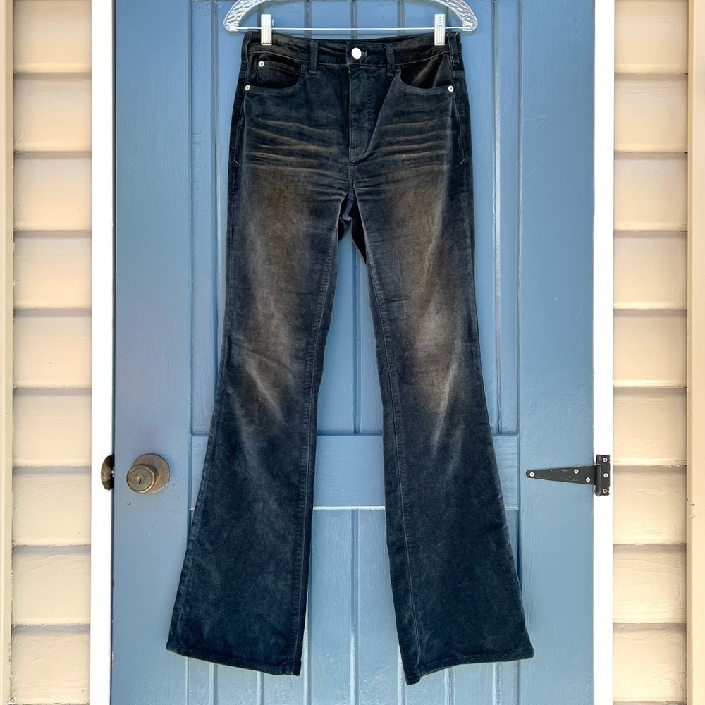 Anthropologie Pilcro Pants Green Velvet  Women Size 25